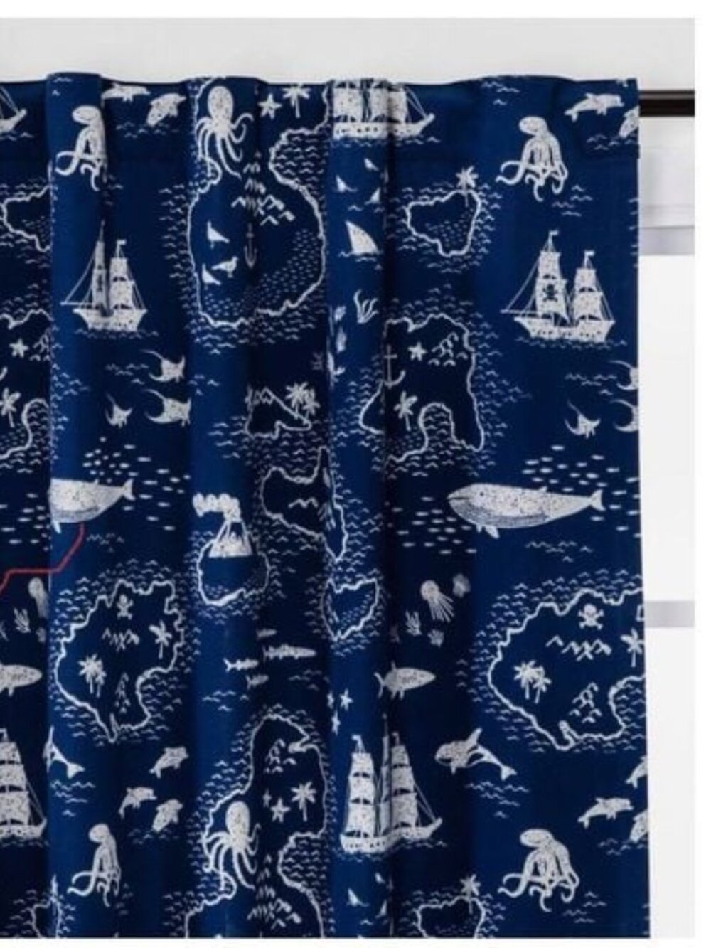 Brand New Pillowfort Treasure Island Blackout Window Curtain Panels, 42”x84”.